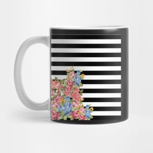 Floral on Stripes Mug